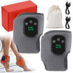 MYACUC 2 Packs Foot Massage, Triple Method Foot Massager 3-In-1 Electric Feet Warmer Wrap, Ankle Heating Pad for Pain Relief