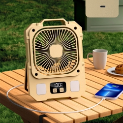 THE WAY Camping Fan USB Charging Silent High Wind Power Electric Fan, Summer Cooling Artifact Electric Fan, 100 Strong Wind Speed Led Lighting 48H