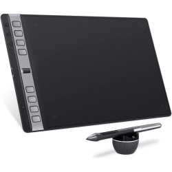 HUION Inspiroy 2 L Drawing Tablet 10"x6" With Scroll Wheel, 8 Custom Keys & Battery-Free Stylus – Compatible With Mac, PC & Mobile
