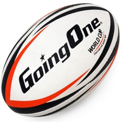 GOING ONE Match Rugby Ball - Size 5 Game Ball In White