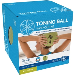 GAIAM Toning Ball Workout Kit (Includes: 4Lb Medicine Ball & DVD)