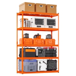 VEVOR 18"d X 48"w X 72"h Storage Shelves, 2500 Lbs, 5 Tier Heavy Duty Garage Shelving, Adjustable Metal Shelves for Industrial Shelving Unit Utility