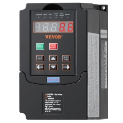 VEVOR 0.75Kw Vfd 1HP, 3.5A, 1 Or 3 Phase 220V Input to 3 Phase 220V Output Variable Frequency Drive, 40-60Hz Input, 0-400Hz Output Vfd for Spindle