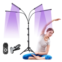 MYACUC 4-Head Home Tanning Lamp With 3 Modes And 5 Brightness Levels, Portable Skin Beautifying Lamp With Telescopic Stand