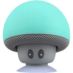 CHSSHA00 Portable Speaker, Smartphone Speaker, Bluetooth 4.0 Technology, 3 Hours Play Time, Soft Silicone Cover, Cute Mushroom Speaker, Suction Cup