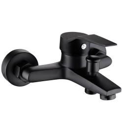 MYACUC Bathtub Faucet, Wall-Mounted Shower Mixer for Bathroom In Black