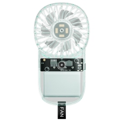 THE WAY Card Fan Mini Transparent Gift USB Small Fan Outdoor Portable Colorful Light Handheld Fan Portable Cooling Mini Transparent Handheld Fan