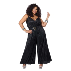 CALIFORNIA COSTUMES , Let's Dance - Disco Jumpsuit, Women's Plus Size 2X In Multicolor