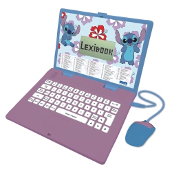 LEXIBOOK Stitch Bilingual Talking Educational Laptop – 124 Activities In French And English