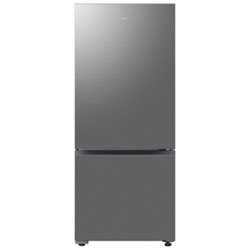 Open Box - Samsung 28" 15 Cu. Ft. Bottom Freezer Refrigerator w/Ice Dispenser - Stainless Steel - Scratch & Dent