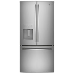 GE Profile 33" 24.8 Cu. Ft. French Door Refrigerator with Water & Ice Dispenser (PFE24HYRCFS) - Stainless