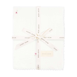 AVERY ROW - Embroidered Muslin Blanket - Anemone