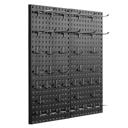VEVOR 2 Panels Metal Pegboard, 24" X 12" Pegboard, Heavy Duty Peg Board Wall Organizer With Accessories, for Garage, Workshop, Office, Kitchen & More