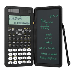 AURORA Scientific Calculator for Students, Calculator \w Notepad Middle And High School Supplies, 82 Ms Foldable Science Calculator \w Writing Tablet