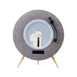 THE WAY Ufo CD Player Retro Bluetooth Audio Album CD Player All-In-One, Nostalgic Music Album Portable CD Player - In Gray