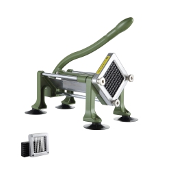 VEVOR French Fry Cutter, Potato Slicer \w 3/8-Inch Stainless Steel Blade, Manual Chopper \w Suction Cups, Great for Potato, French Fries, Cucumber
