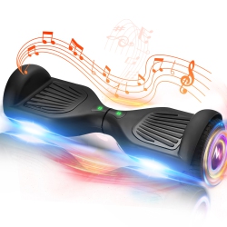 WEELMOTION 6.5" Classic All Terrain Hoverboard, Bigger Battery Than Other Cheaper Ones (72Wh > 50.4Wh) Led Lights & Shining Wheels, Speaker, Ul