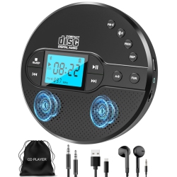 THE WAY New Multi-Function CD Player Retro Listening Album CD Bluetooth Player Lossless Audio \w Fm Transmitter And Wireless Speaker for Car 2000 Mah