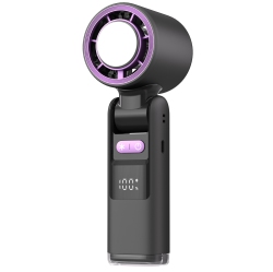 THE WAY "ultra-Light Handheld Fan 1-100 Degrees Adjustable" USB Charging - Ice And Snow Starry Sky [Ultra-High Speed 100 Gears + Digital Display +