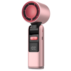 THE WAY Ultralight Handheld Fan 1-100 Degrees Adjustable, 4000Mah USB Charging-Ordinary Cherry [Super High Speed 100 Gears + Digital Display +