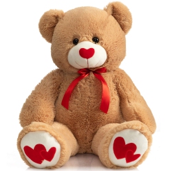HOLLYHOME Big Teddy Bear Stuffed Animal Large Bear Plush With Heart for Girlfriend And Kids Valentine's Day 36 Inc.. In Red
