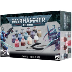 GAMES WORKSHOP Warhammer 40K: Paints & Tools Set In White