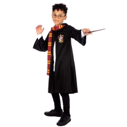 HARRY POTTER Costume | Hogwarts Wizard Robe | Costumes for Kids | Gryffindor Robeblack 6 In Multicolor