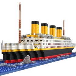 BIDIUTOY Titanic Model Building Blocks Micro Mini Bricks 3D Puzzle Set Educational Toys