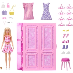 BARBIE Dream Closet Toy Playset With Blonde Fashion Doll, Clothes & Accessories, 3-Ft-Wide With 25+ Pieces, 3 Complete