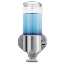 SIMPLEHUMAN Single Wall Mount Shower Pump, 15 Fl. OZ. Shampoo And Soap Dispenser, Stainless Steel