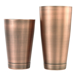 BARFLY M37009Acp Cocktail Shaker, Set (18 OZ And 28 OZ), Antique Copper