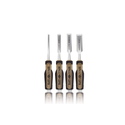 SPEC OPS Tools Wood Chisel Set With High-Carbon Steel Blades, Shock-Absorbing Grip, 4-Piece