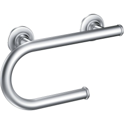 MOEN Csi Lr2352Dch Home Care 8-Inch Grab Bar With Integrated Toilet Paper Holder, Chrome