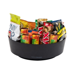 MIND READER Snack Carousel, Countertop Organizer, Snack Tray, Condiment Holder, Breakroom, Kitchen, 31L X 31W X 10H Cm