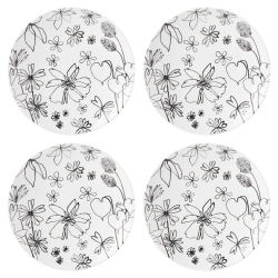 KATE SPADE 893958 Garden Doodle Accent Plate, Set Of 4