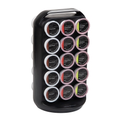 MIND READER Single Serve Coffee Pod Storage, 30 Pod Capacity, Countertop Organizer, 17.1L X 15.9W X 31.8H Cm In Black