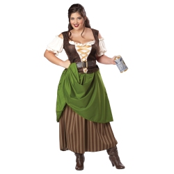 CALIFORNIA COSTUMES Plus Size Tavern Maiden Costume, Olive/brown, 1Xl (16-18) In Multicolor