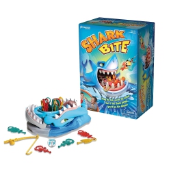 PRESSMAN Shark Bite Roll The Die And Fish for Colorful Sea Creatures Before The Shark Bites Game, 5" - Trilingual In Multicolor