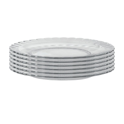 DURALEX Tempered Glass Paris Dinner Plate 9 Inch, 23 Cm-Set Of Six, Clear
