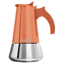 THE LONDON SIP Stainless Steel Stove-Top Espresso Maker Coffee Pot Italian Moka Percolator, Copper, 10 Cup