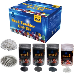 YHASPACE 10 Pounds Rock Tumbler Grit Kit - Rock Polishing Grit Media Rock Tumbler Refill Grit Media Kit Rock Tumbler Grit Refil