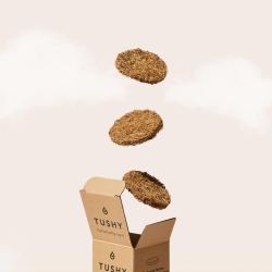 TUSHY Toilet Brush - The Conscious Toilet Brush (16 Coconut Husk Scrubbing Pads)