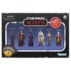 STAR WARS Retro Collection : The Acolyte Multipack, 3.75 Inch Collectible Action Figure 6-Pack