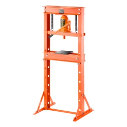 VEVOR Hydraulic Shop Press, 20 T H-Frame Shop Press \w Press Plate & Triangular Support, Stable Garage Floor Adjustable Hydraulic Press \w Relief