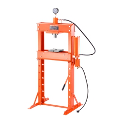 VEVOR 30 T Hydraulic Shop Press, H-Frame Pneumatic Shop Press \w Press Plate & Triangular Support, Stable Garage Floor Adjustable Hydraulic Press \w