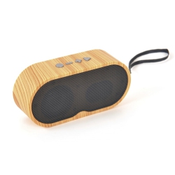 THE WAY Wood Grain Bluetooth Speaker, Retro Mini Card Radio, Portable Wired Stereo Speaker Supports Fm, Creative Gift Audio - Light Wood Grain