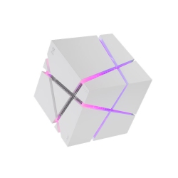 THE WAY Cool Creative Bluetooth Speaker, Magic Cube Subwoofer, Mini Portable Colorful Night Light Speaker, Wireless Bluetooth Speaker - Ivory