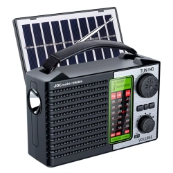 GREEN SCENIC Full-Band Solar Radio + Led Flashlight + Bluetooth Speaker Emergency Radio