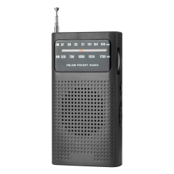 GREEN SCENIC Seniors Full Band Radio Portable Fm/am Radio Mini Pocket Radio Pointer Knob Operated Radio With Speaker And Headphone Jack (Black)