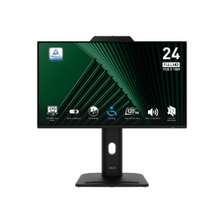 MSI 24" Conferencing Monitor, Ips, 1920 X 1080 (Fhd), 120Hz, Built-In Webcam And Speaker, Height Adjustable (Pro Mp242Pmg)